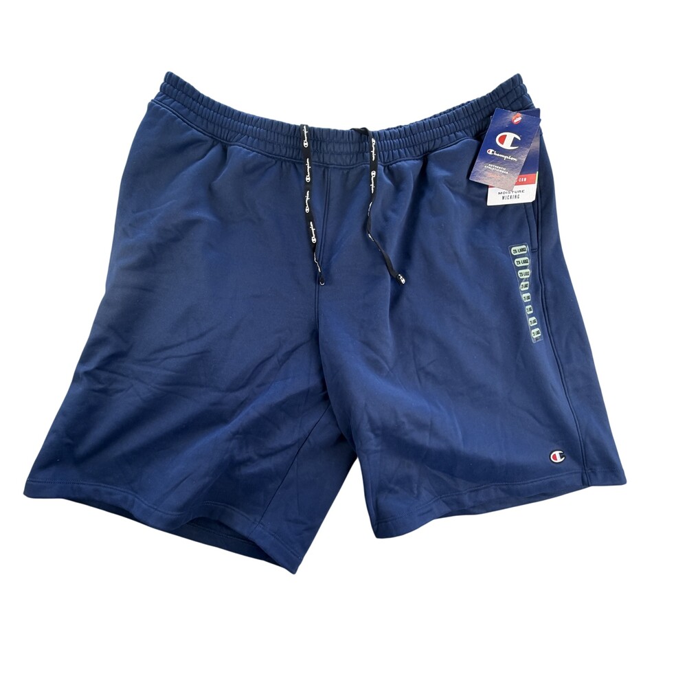 Champion Game Day Shorts Mens 2XL 40x10 Blue Moisture Wicking Gym Athletic
